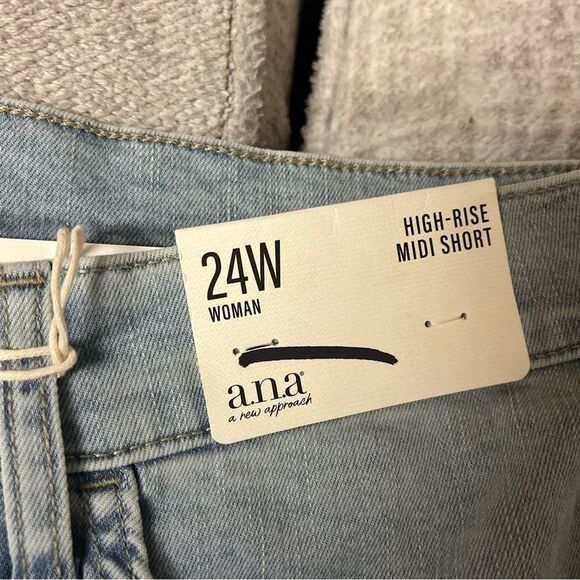 A.N.A A New Approach NEW Light Blue Denim Women's Jean Shorts size 24W - Picture 4 of 7